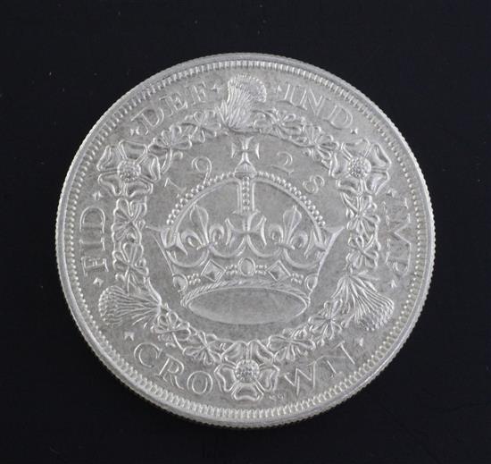 A George V crown 1928, GEF and lustrous